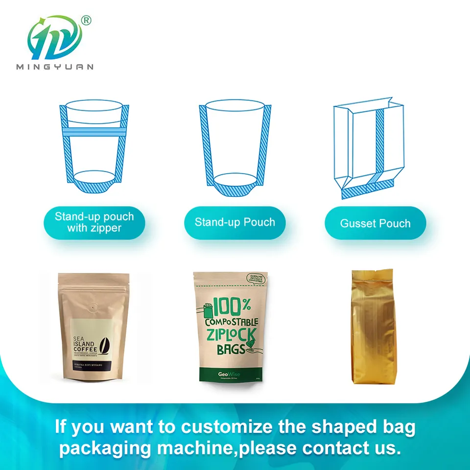 Stand up zipper bag packing machine automatic Coconut powder candy granule packing machine rotary bag packing machine