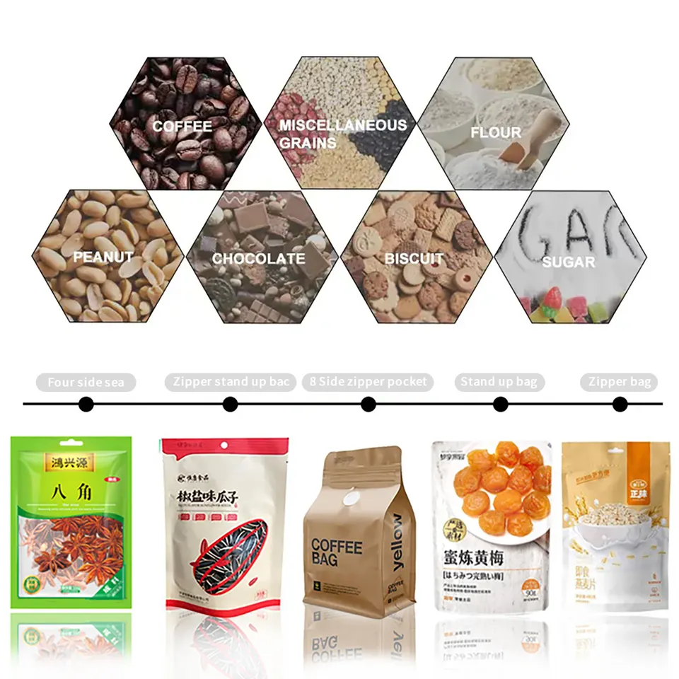 Stand up zipper bag packing machine Automatic Coffee bag Packing Machine granule packing machine
