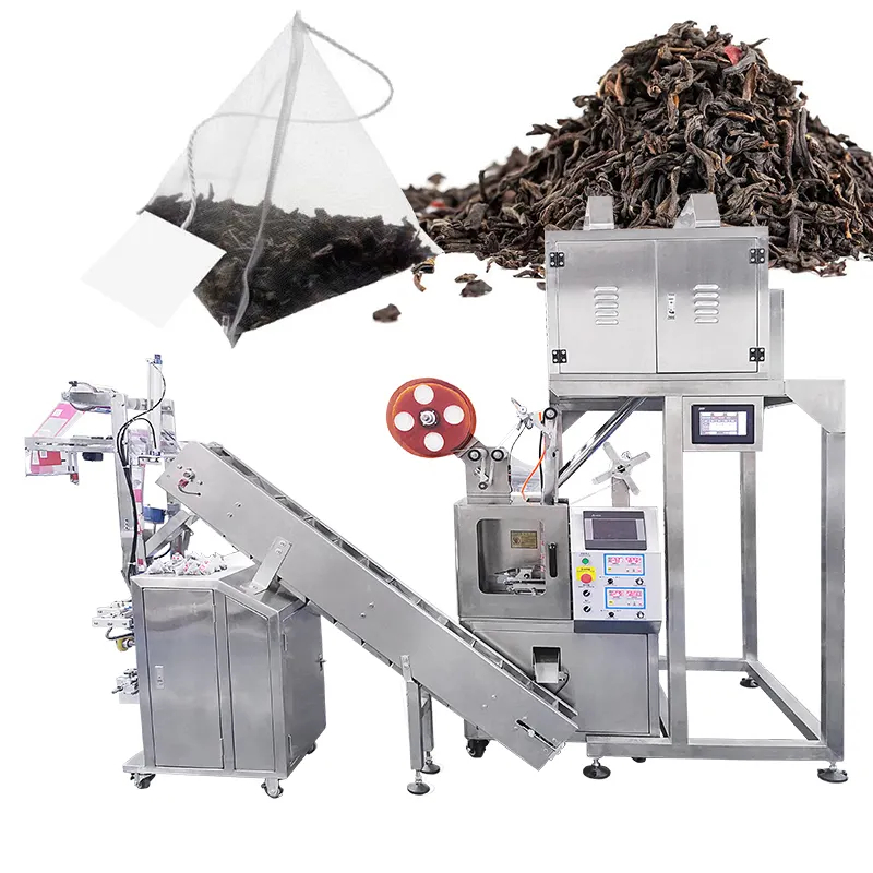 Ultrasonic Sealing Cutting Fully Automatic Pyramid Tea Bag Packing Machine tea bag packing machine in sri lanka