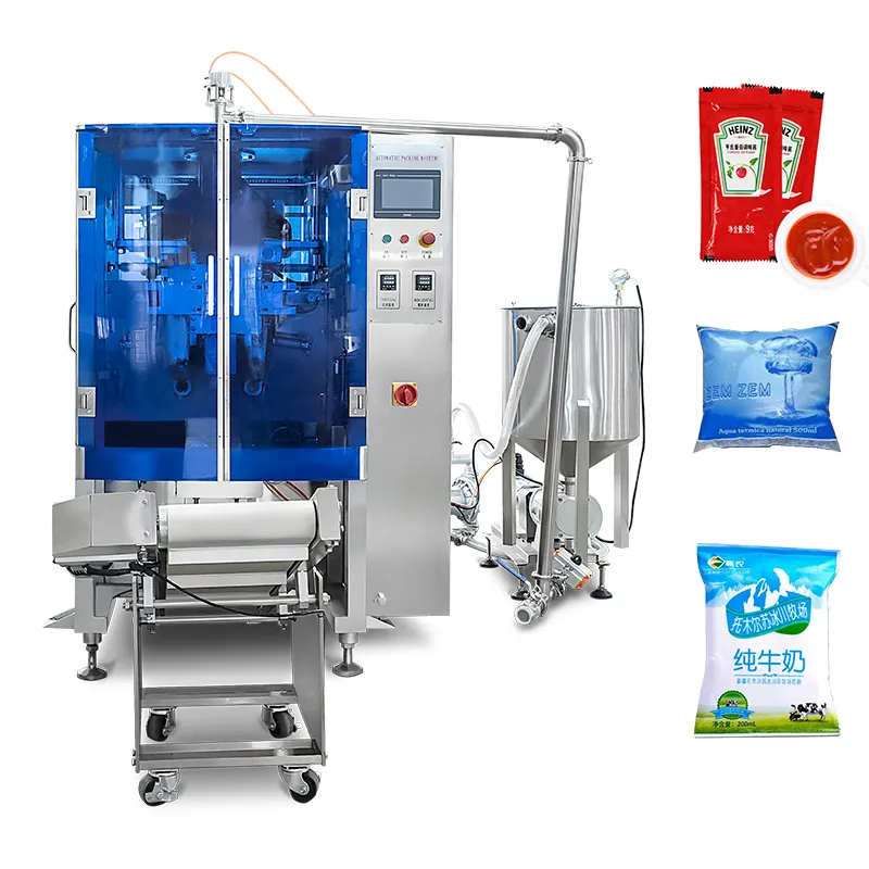 Honey hot sauce sauce sachet packing machine filling machine ketchup salad sauce bag packing machine