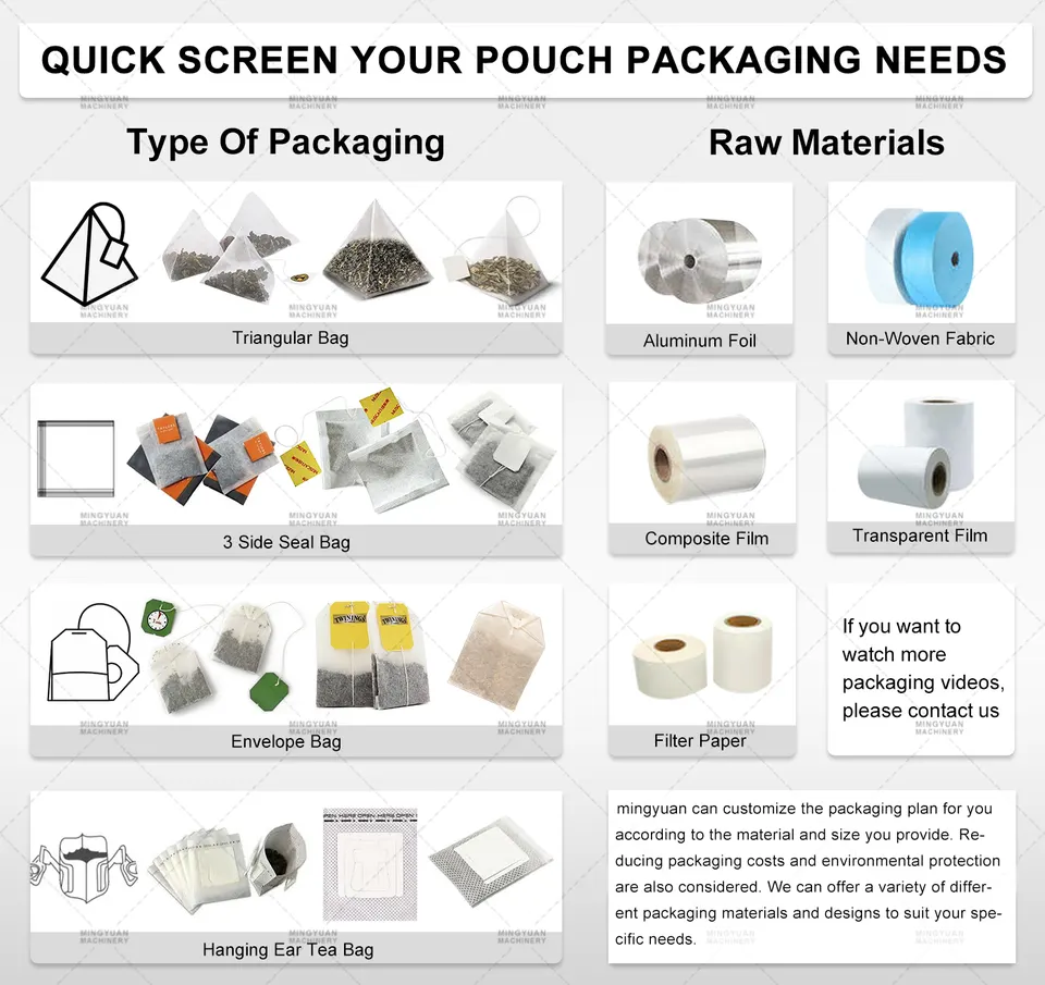 New Small Business Automatic triangle bag Packaging Machine for tea bag